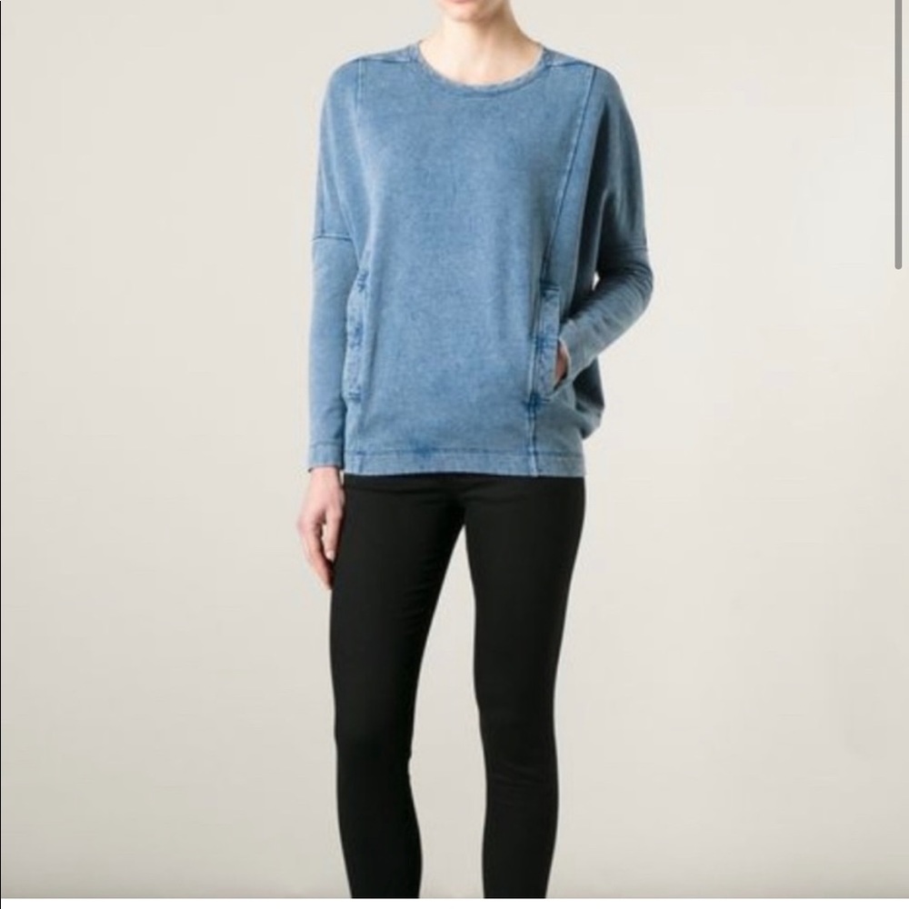 Helmut Lang Dolman Sleeve Indigo Sweatshirt size P
